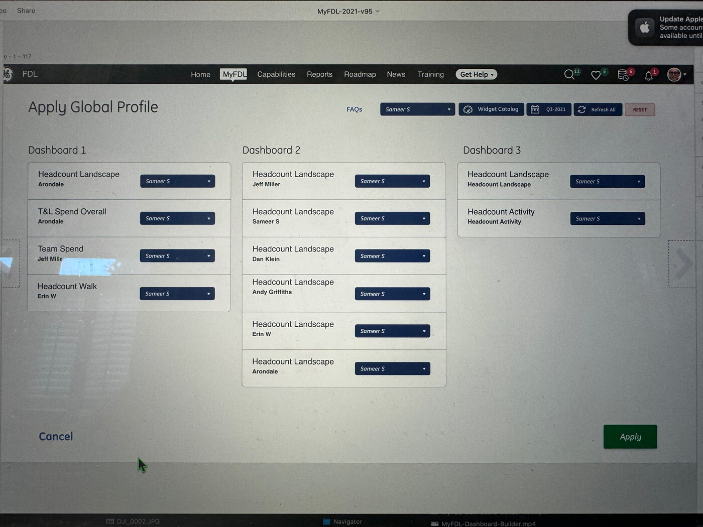 Apply Global Profile flow